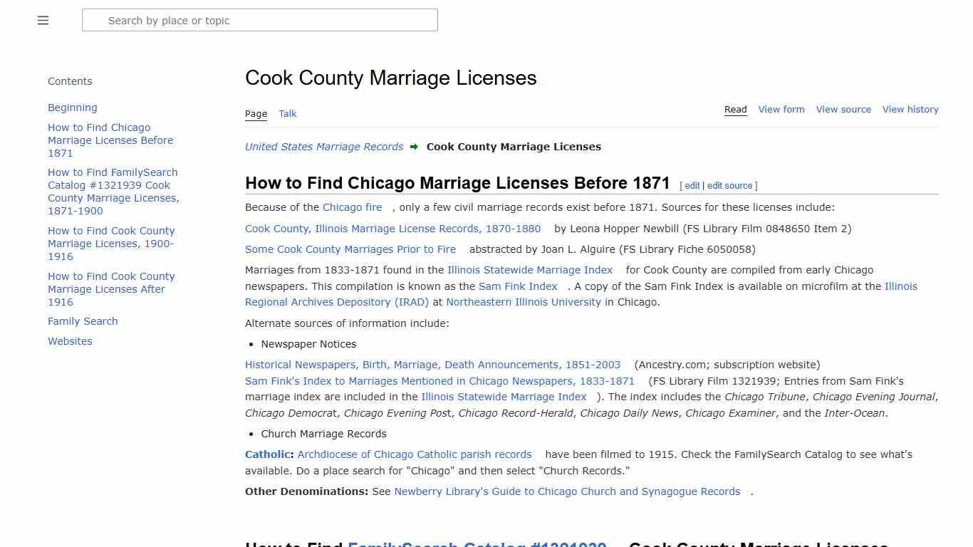 Cook County Marriage Licenses • FamilySearch